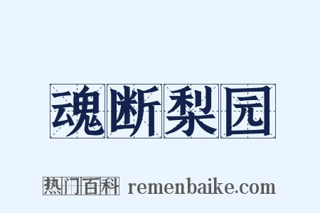 魂断梨园是什么意思的图片